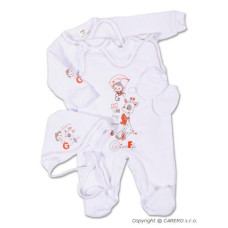 Soupravička 4-dílná Opička a Žirafka NEW BABY