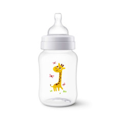 Kojenecká láhev Avent Classic 260 ml bílá s žirafou