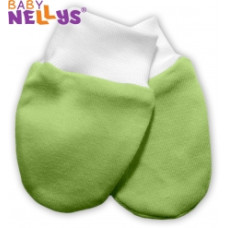 Kojenecké bavlněné rukavičky BABY NELLYS pistáciová