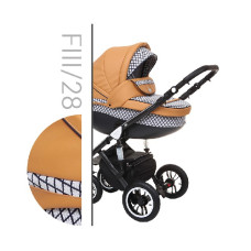 Luxusní kombinovaný kočárek + rukávník v barvě ZDARMA  !!!  BABY MERC FASTER STYLE 3 č. 28B