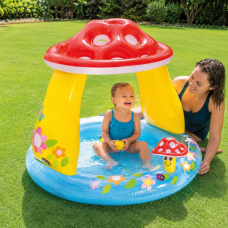 INTEX Bazén pro nejmenší s ochrannou stříškou Muchomůrka 102 × 89 cm