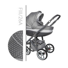 Luxusní kombinovaný kočárek + rukávník v barvě ZDARMA  !!!  BABY MERC FASTER STYLE III č. 26A