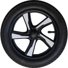 Kolečko na kočárek ,,12''  FIRKON Balance, Verano, Sorano, Krasnal a jiné kočárky černá + bílé středy  12 1/2 x 2 1/4