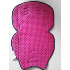 Luxusní vložka do kočárku minky  ADBOR růžová