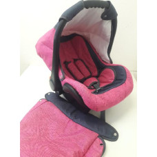 AUTOSEDAČKA KARWALA Isofix 0-10kg - len růžová