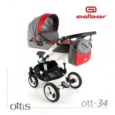 Kombinovaný kočárek ADBOR  OTTIS new + AUTOSEDAČKA ke kočárku  ZDARMA !!! č.34