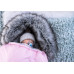 Luxusní zimní fusak s kožešinou FLOO FOR BABY růžový Luxusní zimní fusak s kožešinou FLOO FOR BABY růžový
