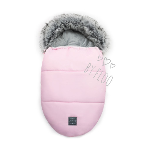 Luxusní zimní fusak s kožešinou FLOO FOR BABY růžový Luxusní zimní fusak s kožešinou FLOO FOR BABY růžový