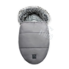 Luxusní zimní fusak s kožešinou FLOO FOR BABY  šedý