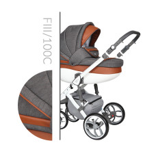 Luxusní kombinovaný kočárek + rukávník v barvě ZDARMA  !!!  BABY MERC FASTER STYLE III č. 100 C