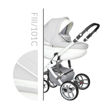 Luxusní kombinovaný kočárek + rukávník v barvě ZDARMA  !!!  BABY MERC FASTER STYLE III č. 101C