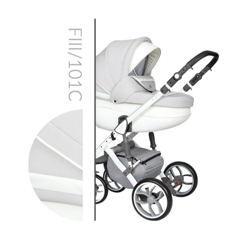 Luxusní kombinovaný kočárek + rukávník v barvě ZDARMA  !!!  BABY MERC FASTER STYLE III č. 101C