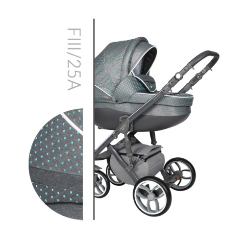 Luxusní kombinovaný kočárek + rukávník v barvě ZDARMA  !!!    BABY-MERC FASTER STYLE III č. 25A