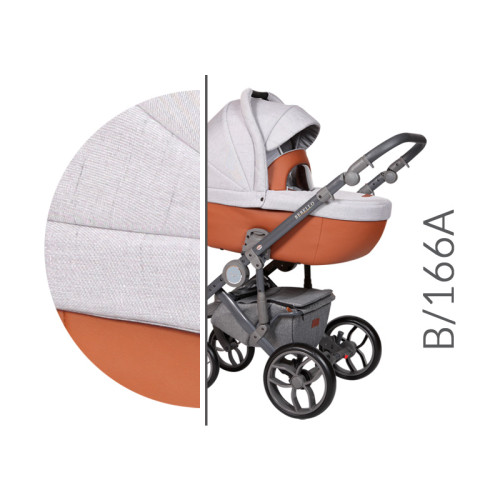 Luxusní kombinovaný kočárek Baby Merc BEBELLO  2019  šedý podvozek  B/166A