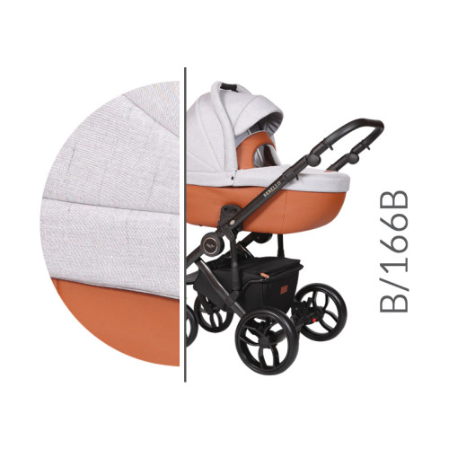 Luxusní kombinovaný kočárek Baby Merc BEBELLO  2019  černý podvozek  B/166B