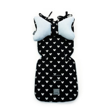 Luxusní Oboustranná vložka do kočárku s ochrannými návleky na pásy Black Miki  Floo For baby  černo-modrá