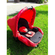 Autosedačka na kočárek FIRKON  VESTA , BALANCE , FLIPPER, VERANO ,VARIO,SWING LONG červená