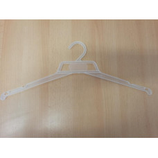 Plastové ramínko na oděvy mléčné     43cm