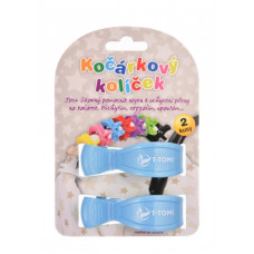 Kočárkové kolíčky 2 kusy v balení  T-tomi  sv.modrá
