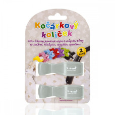 Kočárkové kolíčky 2 kusy v balení  T-tomi  šedá