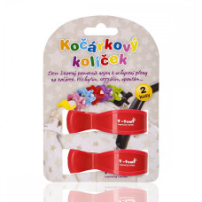 Kočárkové kolíčky 2 kusy v balení  T-tomi  červená