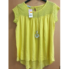 Nejen těhotenská tunika/tílko Moda Italy + dárek zdarma - žlutá 