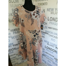 Letní lehoučké lněné  šaty vhodné v těhotenství i po něm  květy moda ITALY   losová  