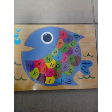 Dřevěné puzzle rybka  26 dílků