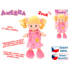 Panenka Anežka 36 cm – česky mluvící a zpívající blondýnka 