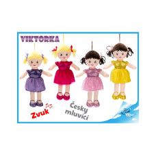 Panenka hadrová Viktorka 32cm na baterie česky mluvící a zpívající  CZ  MIKROTRADING