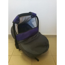 Autosedačka 0-10 KG  ADBOR CAPRI na kočárek  FIRKON , BABY MERC, KRASNAL  a jiné kočárky šedá+fialová