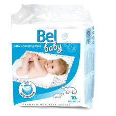 BEL Baby  ultra savé  jednorázové hygienické podložky 60 × 60 cm  10 ks  