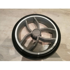 Náhradní gelové bezdušové kolečko / kolo  na kočárek BABY MERC FASTER 2 a 3 - velké 30 cm   šedo-bílé