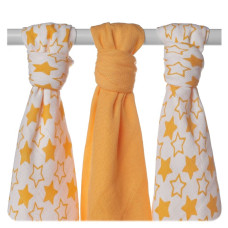 Kikko Bambusové pleny XKKO BMB - Little Stars Orange   MIX 3ks