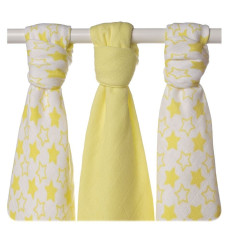 Kikko Bambusové pleny XKKO BMB - Little Stars Lemon   MIX 3ks