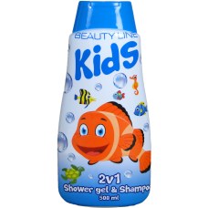 Dětský gel na mytí + šampón  Beauty Line  Happy Fish 500 ml