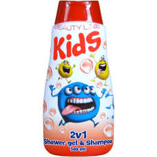 Dětský gel na mytí + šampón  Beauty Line   FUNNY BEANS  500 ml