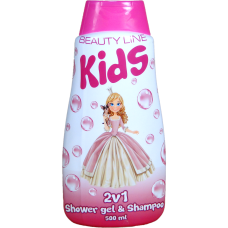 Dětský gel na mytí + šampón  Beauty Line PRINCESS 500 ml