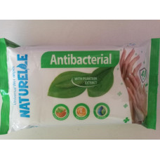 Antibakteriální vlhčené ubrousky s vitamínem E a  jitrocelem  Naturelle   plantain leaf 48ks