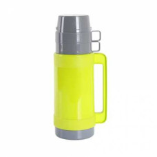  Termoska sklo + plast  1000 ml zelená  + 2 šálky zdarma !!!