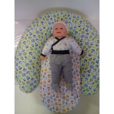Kojící polštář + Polohovací klín SIM zelená + safari