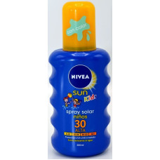 Dětské ochranné  mléko - barevný  spray na opalování Nivea Sun Kids  SPF30 200 ml