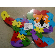 Dřevěné naučné puzzle lev