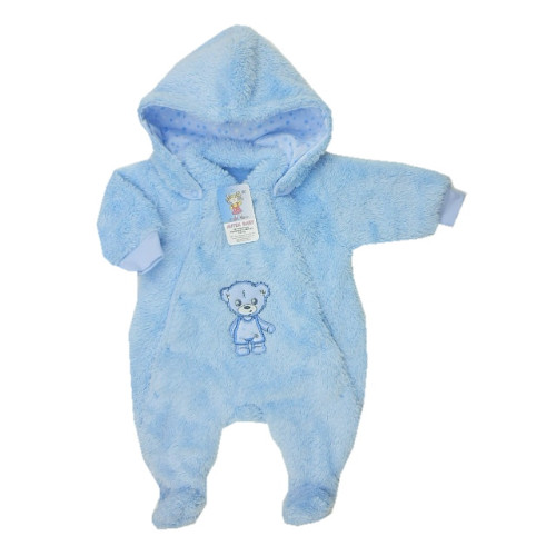 Kombinéza pro  miminko - wellsoft medvídek ČESKÁ VÝROBA ! AUTEX BABY modrá