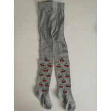 Dětské  punčocháče  - dívčí  LOOKEN KIDS  šedá + třešničky 