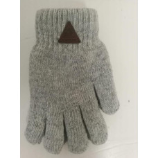 Termo rukavice dvouvrstvé prstové YO R229 TEPLÉ sv. šedé 18 cm