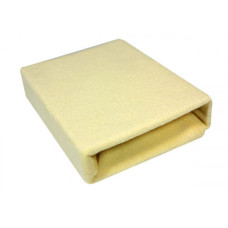 Vysokogramážní froté prostěradlo do postýlky 120x60 cm DUETBABY  žlutá