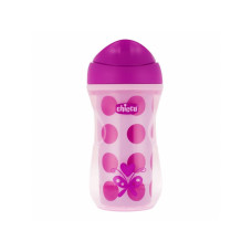HRNEČEK CHICCO AKTIVNÍ TERMO S HUBIČKOU 266 ML, RŮŽOVÉ TEČKY 14M+