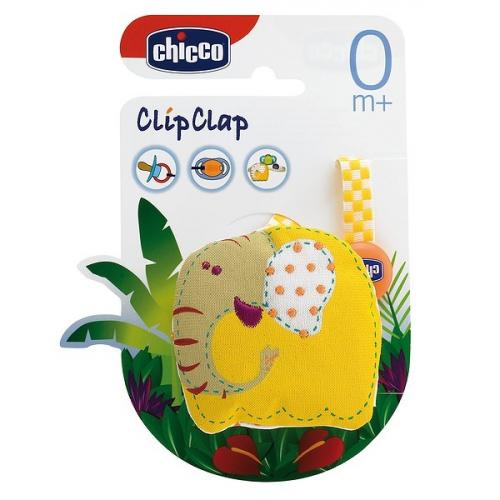 Chicco řetízek na dudlík textilní Slon Chicco řetízek na dudlík textilní Slon