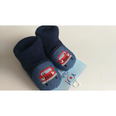 Dětské capáčky - botičky kolekce CAR YO tm.modré +  modrý návlek